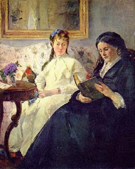 Berthe Morisot Portrait de Mme Morisot et de sa fille Mme Pontillon ou La lecture china oil painting image